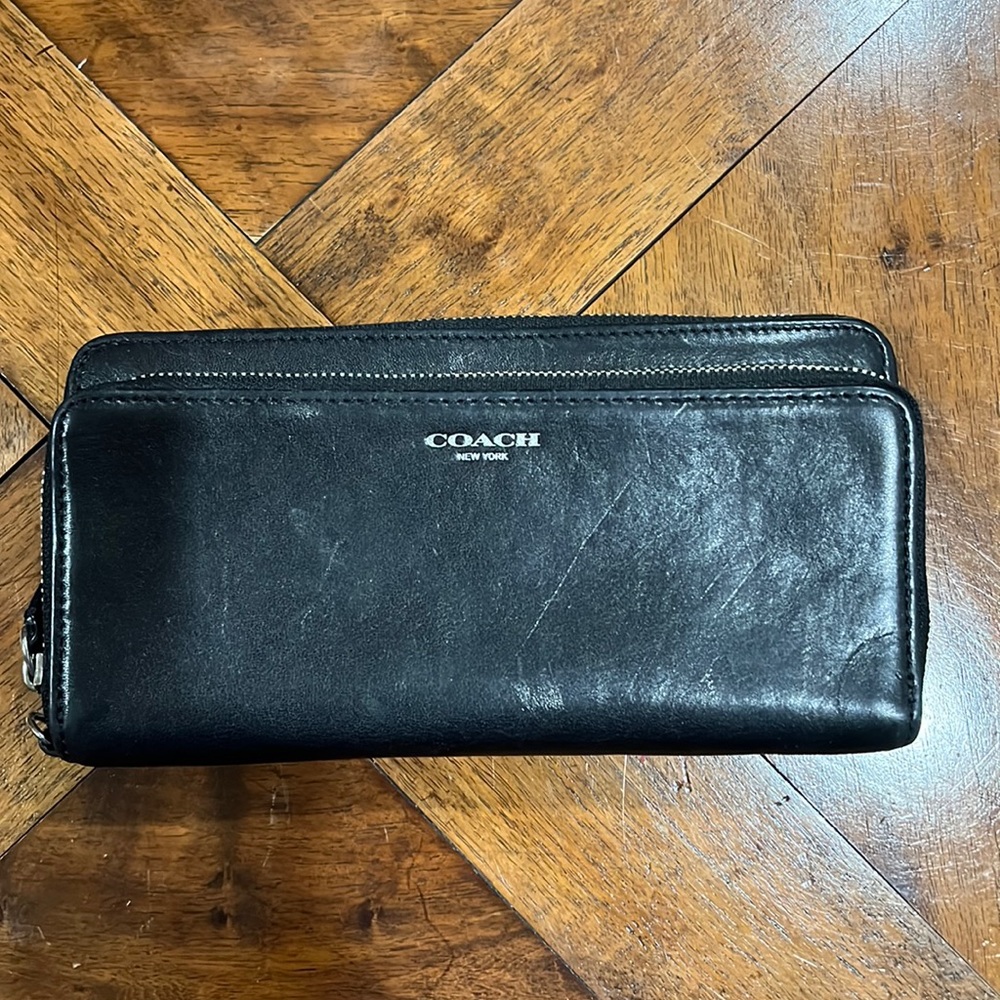 COACH black leather wallet